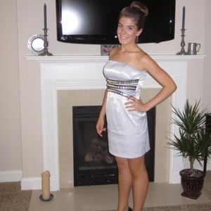 Silver beaded dress